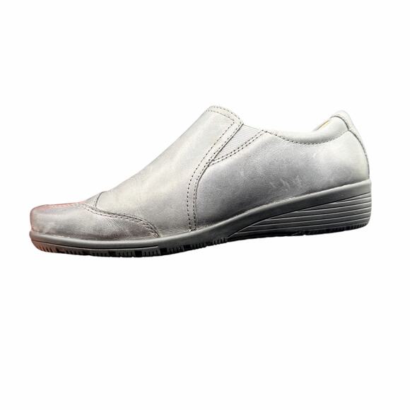 Taos Character Leather Slip-On Shoes Gray Zip Comfort Women’s Size 7 - Picture 8 of 13